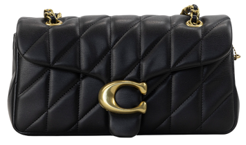 Сумка Coach Tabby Shoulder Bag 26 with Pillow Quilting Black/Brass Hardware 012296 фото