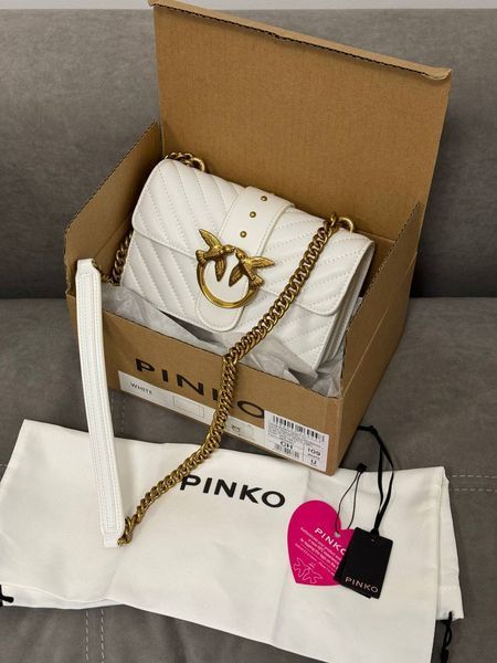 Сумка Pinko Mini Love Bag One Simply Puff White/Gold 0044 фото