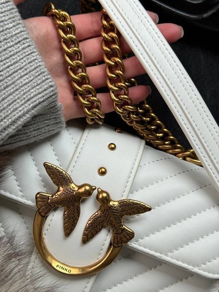 Сумка Pinko Mini Love Bag One Simply Puff White/Gold 0044 фото