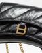 Cумка Balenciaga Crush Small Chain Bag in Black Quilted Leather/Gold Chain 18018 фото 4