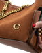 Сумка Coach Pocket Juliet 30 Bag in Honey Brown Suede/Brass Hardware 0476 фото 6