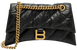 Cумка Balenciaga Crush Small Chain Bag in Black Quilted Leather/Gold Chain 18018 фото 1