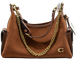Сумка Coach Pocket Juliet 30 Bag in Honey Brown Suede/Brass Hardware 0476 фото 1