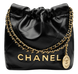 Сумка Chanel 22 Mini Handbag in Shiny Black Calfskin & Gold-Tone Metal 117 фото 1