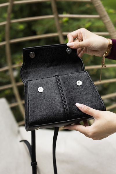 Сумка JW PEI Elise Top-Handle Bag in Black Leather/Palladium Hardware 0443 фото