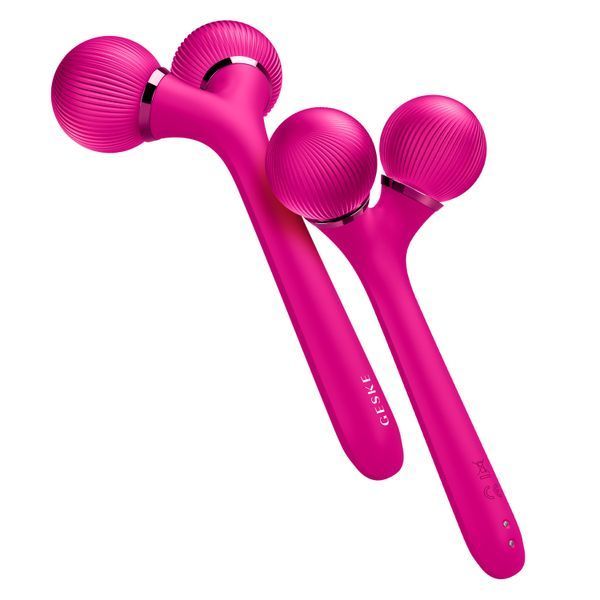 Електронний ультразвуковий ролик для обличчя та тіла Geske Sonic Facial&Body Roller 4in1 Magenta 0031 фото