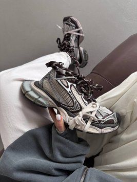 Жіночі брендові кросівки Balenciaga 3XL Extreme Lace Sneakers in Brown/Grey/Beige 39 006 фото