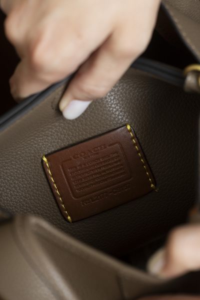 Сумка Coach Lana Shoulder Bag in Polished Pebble Leather Dark Stone 0511 фото