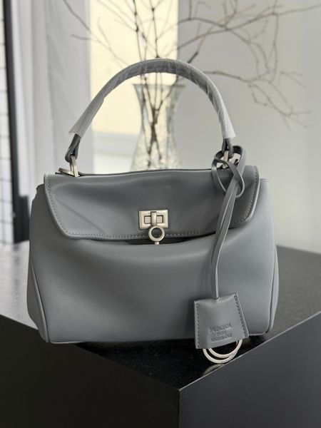 Сумка Balenciaga Rodeo Handbag Mini in Grey Smooth Calfskin/Silver Hardware 406 фото