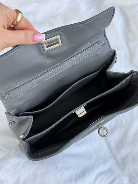 Сумка Balenciaga Rodeo Handbag Mini in Grey Smooth Calfskin/Silver Hardware 406 фото