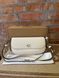 Сумка Coach Brook Flap Chain Bag in Chalk Leather with Brass Hardware Premium Quality 99741 фото 4