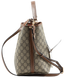 Сумка Gucci GG Emblem Medium Bucket Bag in Beige and Dark Brown New GG Monogram Coated Canvas 0411 фото 5