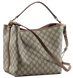 Сумка Gucci GG Emblem Medium Bucket Bag in Beige and Dark Brown New GG Monogram Coated Canvas 0411 фото 4