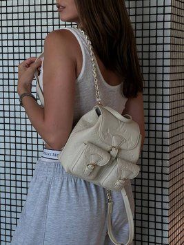 Рюкзак Louis Vuitton Backup Monogram Empreinte Leather Milk 7351 фото
