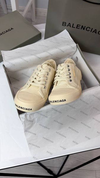 Жіночі кеди Balenciaga Paris Low-Top Sneakers in Ivory Canvas Premium 36 94256 фото