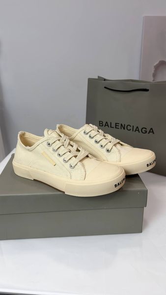 Жіночі кеди Balenciaga Paris Low-Top Sneakers in Ivory Canvas Premium 36 94256 фото