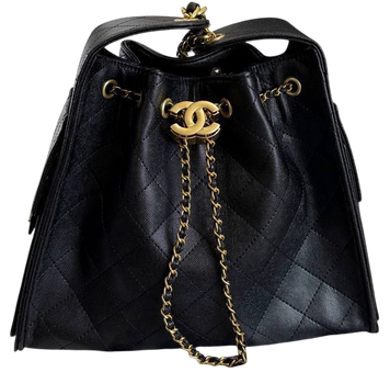 Сумка Chanel 25 Medium Handbag in Black Grained Calfskin & Gold-Tone Metal 829325 фото