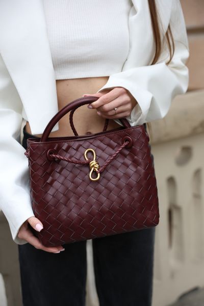 Cумка Bottega Veneta Andiamo Small Bag in Barolo Intrecciato Leather 991249 фото
