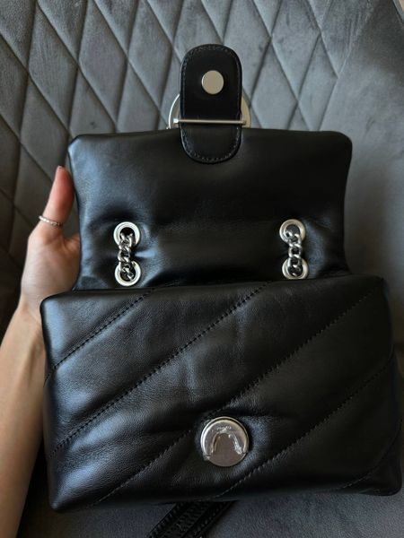 Сумка Pinko Baby Love Bag Puff Maxi Quilt Black/Silver 0246 фото