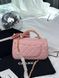 Сумка Chanel Mini Rectangular Flap Bag with CC Top Handle in Pink Caviar Leather with Antique Gold Hardware Premium 7961 фото 5