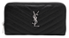 Гаманець Saint Laurent Plain Leather Long Wallet Black/Silver 88163 фото 1