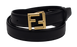 Ремінь Fendi Black Leather Belt with Gold Buckle 66127 фото 1
