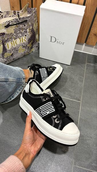 Кеди Dior Walk'n' Platform Sneakers Black/White 37 0904 фото