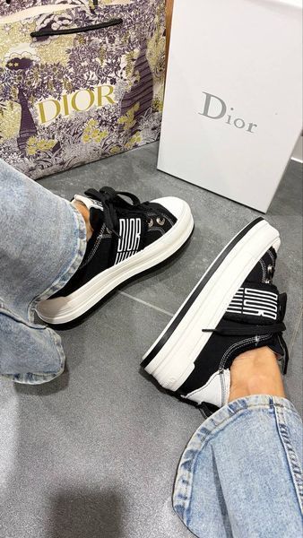 Кеди Dior Walk'n' Platform Sneakers Black/White 37 0904 фото