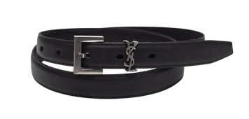 Ремінь Saint Laurent Belt 2.0 with Silver Buckle 66125 фото