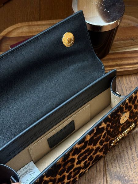 Сумка Jacquemus Le Chiquito Long Leather Top Handle Bag Leopard Brown 99017 фото