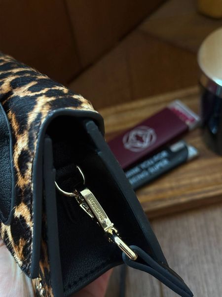 Сумка Jacquemus Le Chiquito Long Leather Top Handle Bag Leopard Brown 99017 фото