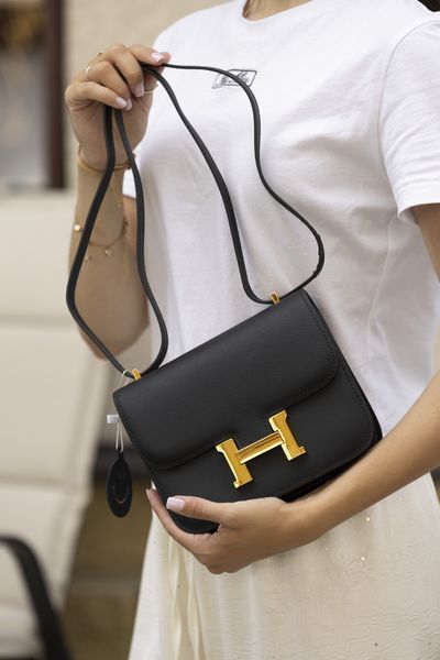 Сумка Hermes Constance 19 Mini Bag in Black Epsom Leather/Gold Hardware 0263 фото