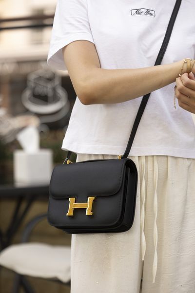 Сумка Hermes Constance 19 Mini Bag in Black Epsom Leather/Gold Hardware 0263 фото