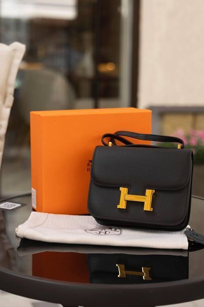 Сумка Hermes Constance 19 Mini Bag in Black Epsom Leather/Gold Hardware 0263 фото