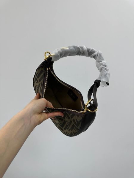 Сумка Fendi Fendigraphy Small Bag in Brown FF Jacquard Fabric 99793 фото