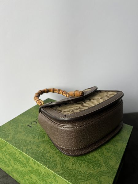 Cумка Gucci Bamboo 1947 Mini Bag in Jumbo GG Canvas 101 фото