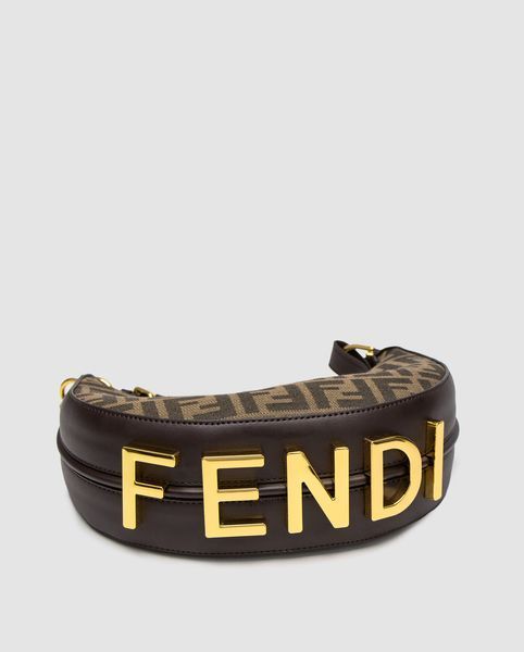 Сумка Fendi Fendigraphy Small Bag in Brown FF Jacquard Fabric 99793 фото