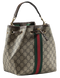 Сумка Gucci Ophidia Small Bucket Bag in Beige and Dark Brown New GG Monogram Coated Canvas 0412 фото 3