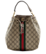 Сумка Gucci Ophidia Small Bucket Bag in Beige and Dark Brown New GG Monogram Coated Canvas 0412 фото 1