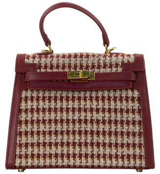 Cумка Hermes Kelly Sellier 25 in Rojo Tweed and Leather/Gold Hardware 135 фото