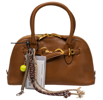 Cумка Miu Miu Aventure Nappa Leather Top-handle Small Bag in Brown 453 фото