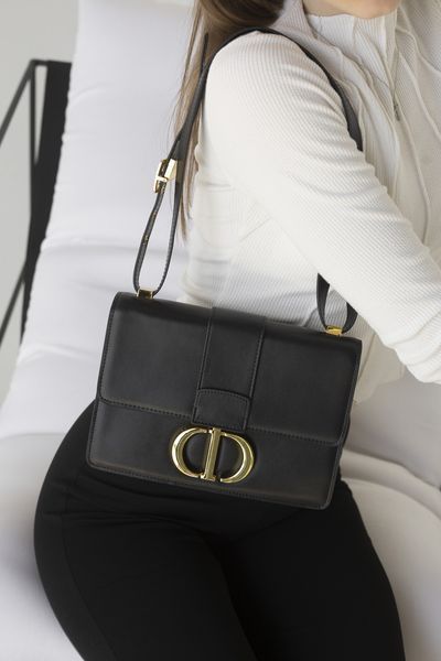 Сумка Dior 30 Montaigne Bag in Black Calfskin 0367 фото