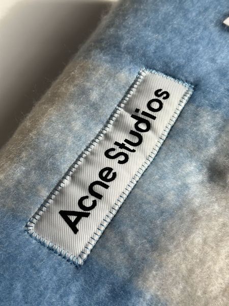 Шарф Acne Studio Mohair Checked Scarf White/Grey/Blue 55005 фото