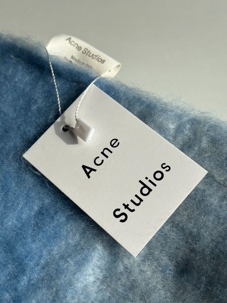 Шарф Acne Studio Mohair Checked Scarf White/Grey/Blue 55005 фото