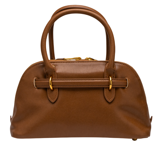 Cумка Miu Miu Aventure Nappa Leather Top-handle Small Bag in Brown 453 фото