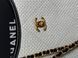 Сумка Chanel Small Shopping Tote Bag in Braided Raffia-Effect Canvas/Calfskin/Gold-Tone Metal 0516 фото 4