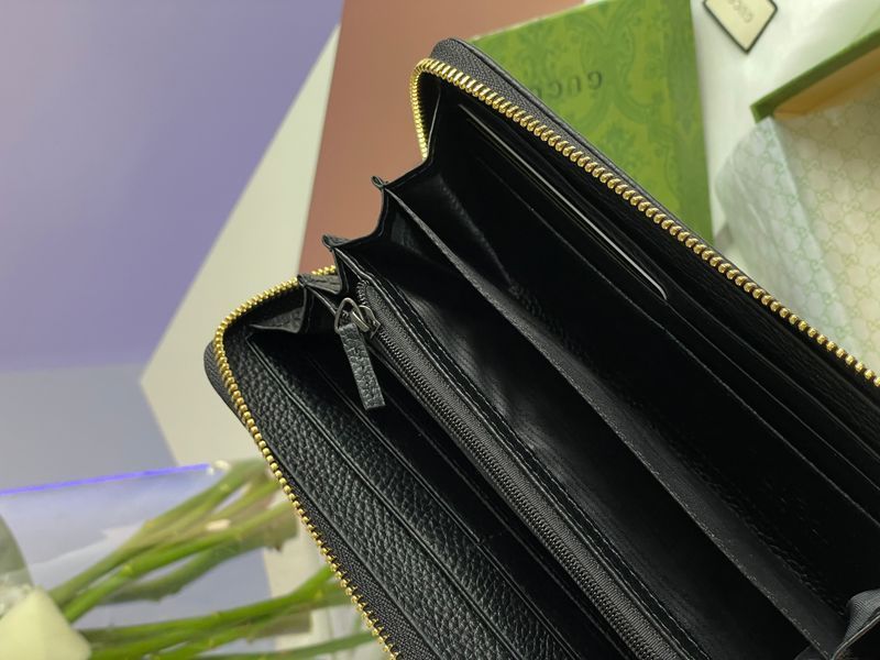 Гаманець Gucci Marmont Zipper Wallet Black/Gold 88147 фото