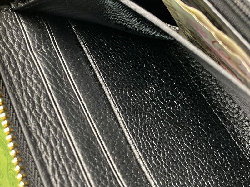 Гаманець Gucci Marmont Zipper Wallet Black/Gold 88147 фото