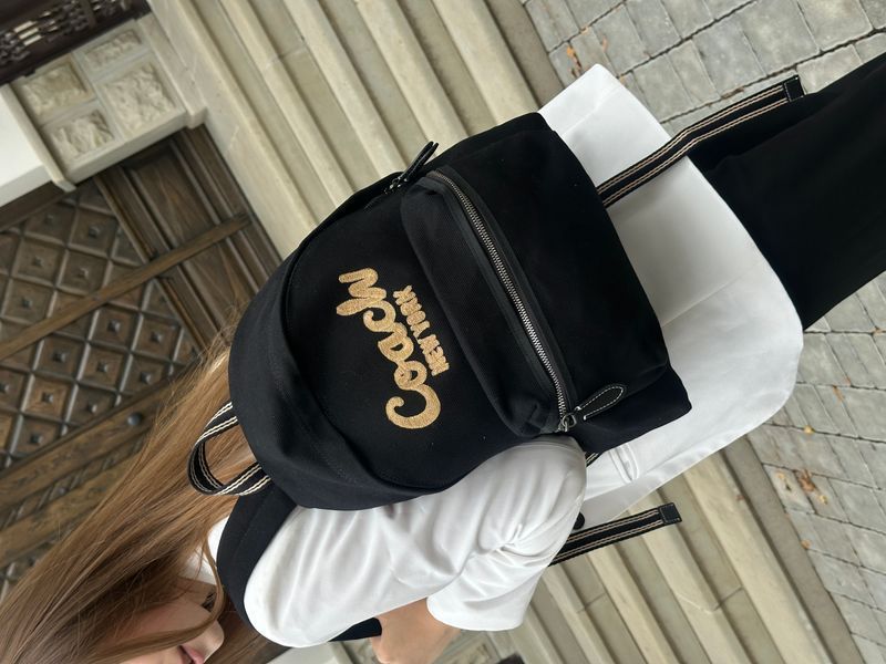 Рюкзак Coach Cargo Backpack in Signature Denim Black/Brown 991018 фото