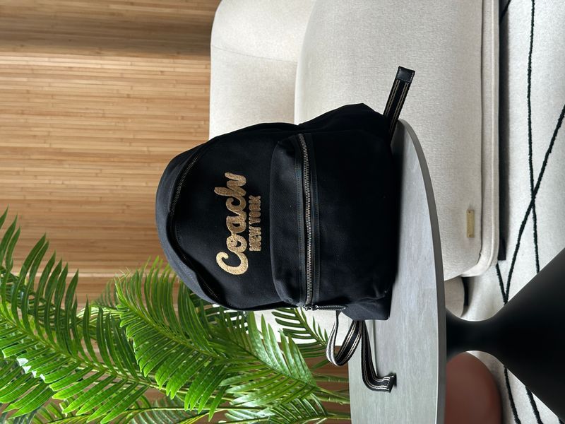 Рюкзак Coach Cargo Backpack in Signature Denim Black/Brown 991018 фото
